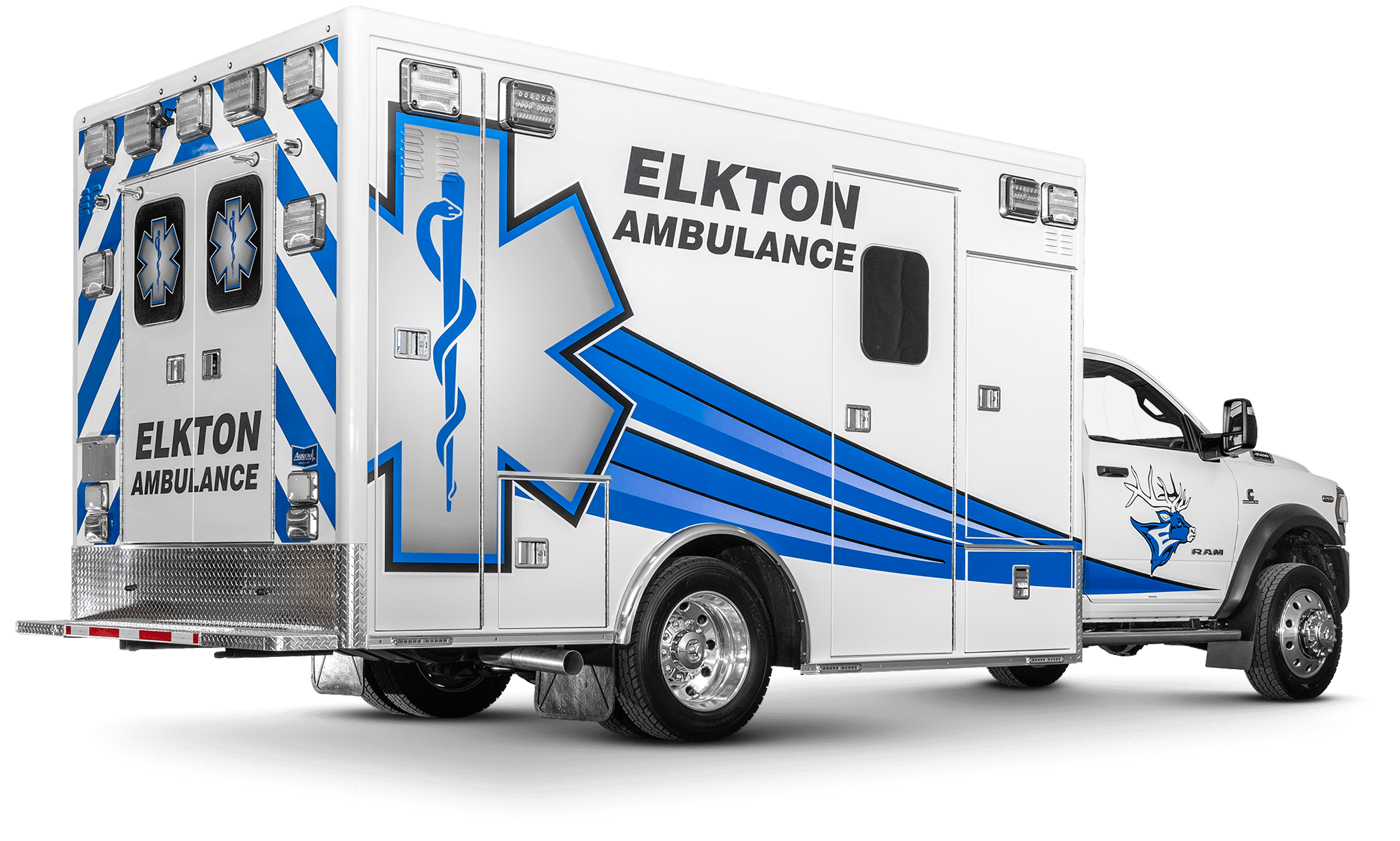 Rear View of Elkton Ambulance 2023 Ram 4500 Heavy Duty Ambulance