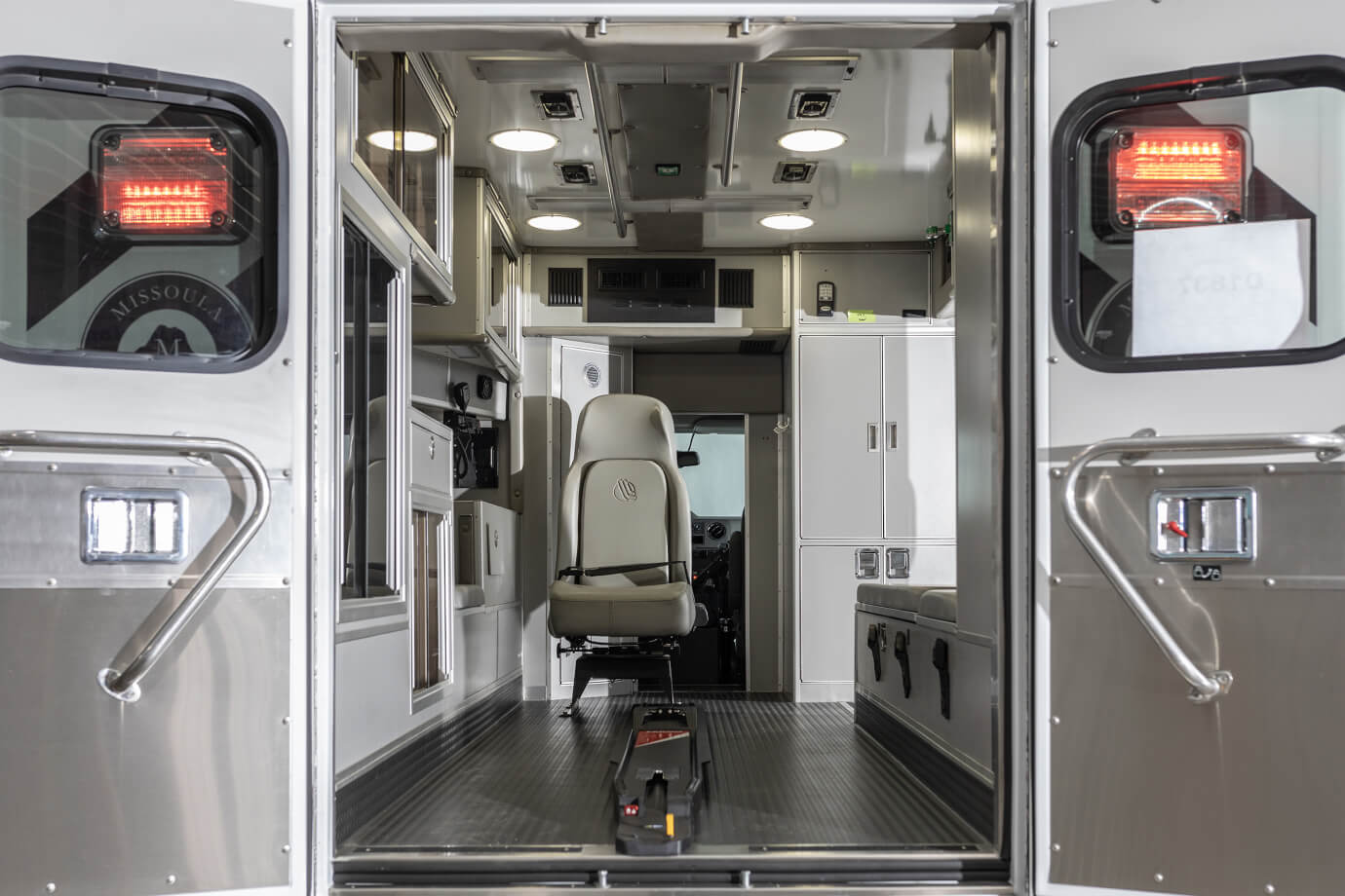 Interior View of Ambulance Workspace