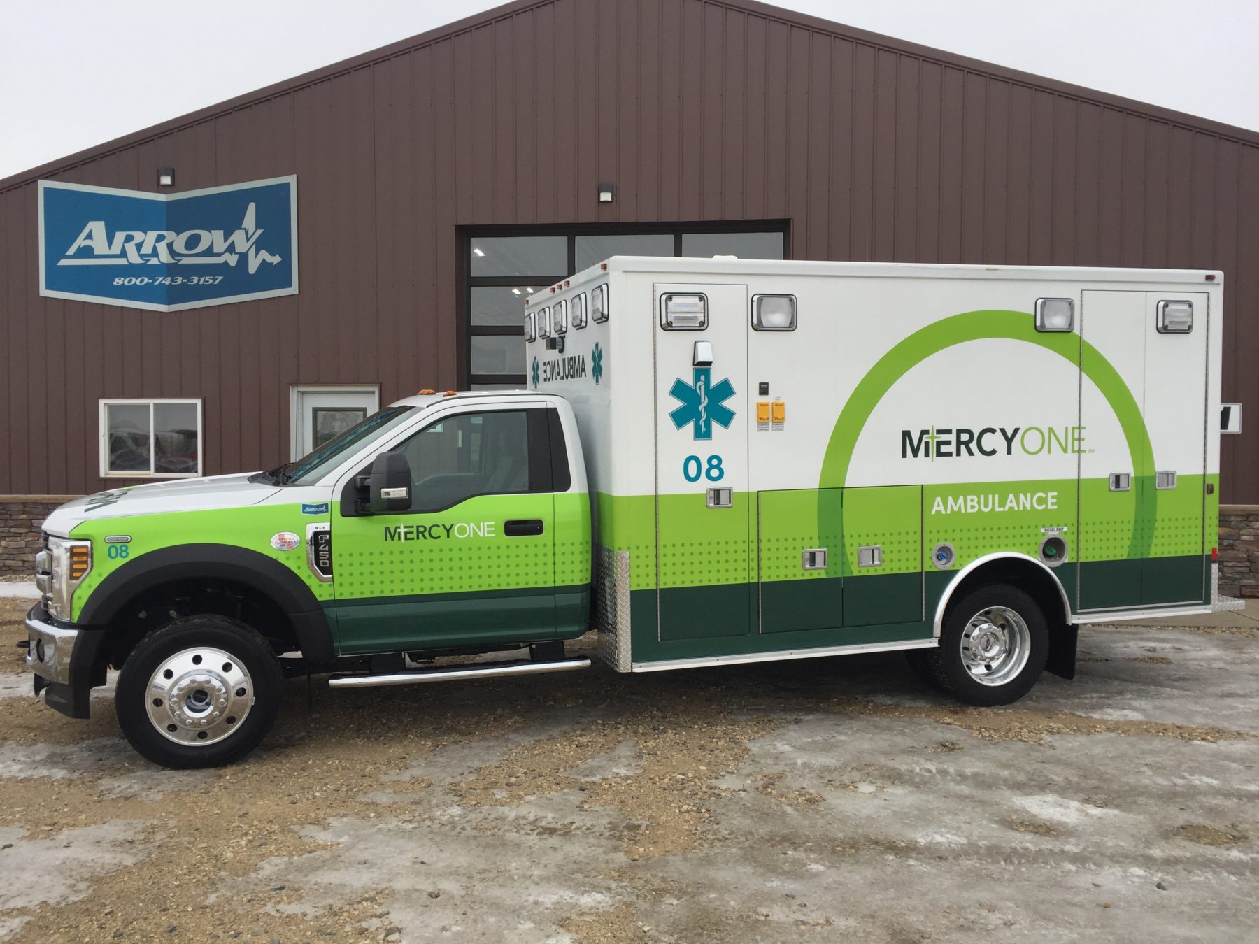 Remount Delivery 92285 2019 Ford F450 Heavy Duty 4x4 Arrow Ambulance