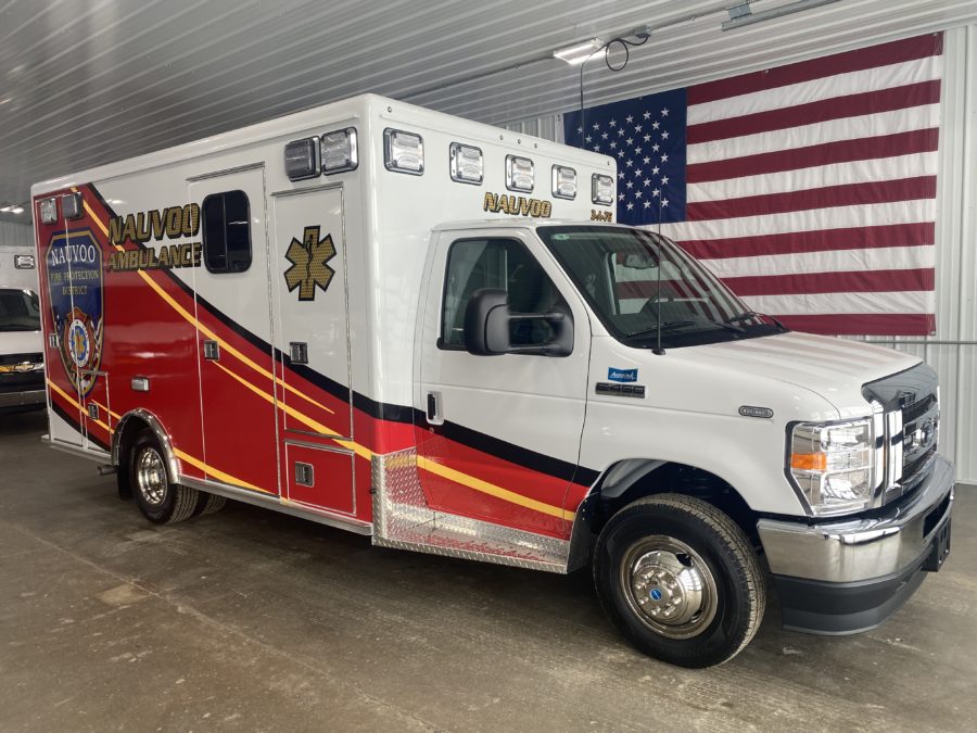 2023 Ford E450 Type 3 Ambulance delivered to Nauvoo Fire Protection District in Nauvoo, IL