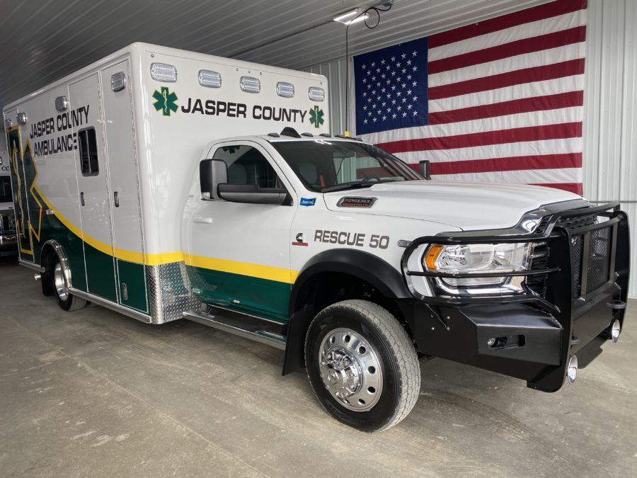 2022 Ram 5500 Heavy Duty 4x4 Ambulance delivered to Jasper County in Newton, IA