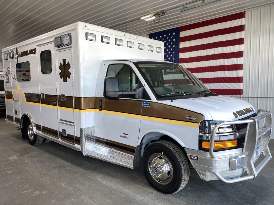 2023 Chevrolet G4500 Type 3 Ambulance delivered to A-1 Ambulance Inc. in Butte, MT