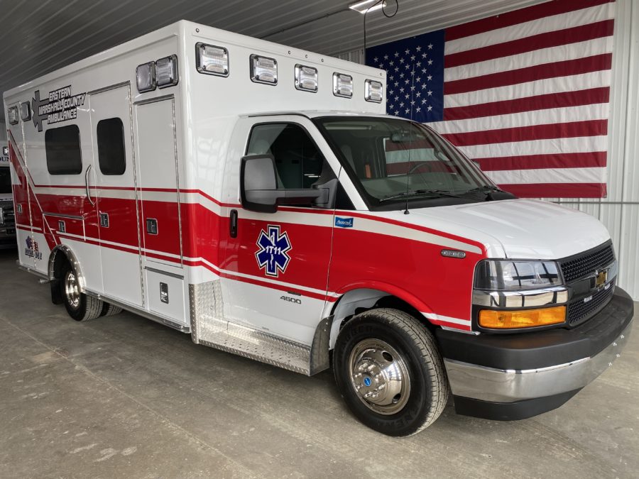 2023 Chevrolet G4500 Type 3 Ambulance delivered to Eastern Marshall County EMS in Wenona, IL