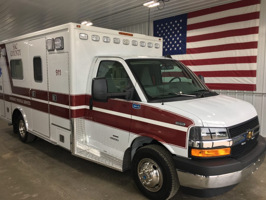 2020 Chevrolet G4500 Type 3 Ambulance delivered to Sac County Ambulance in Sac City, IA