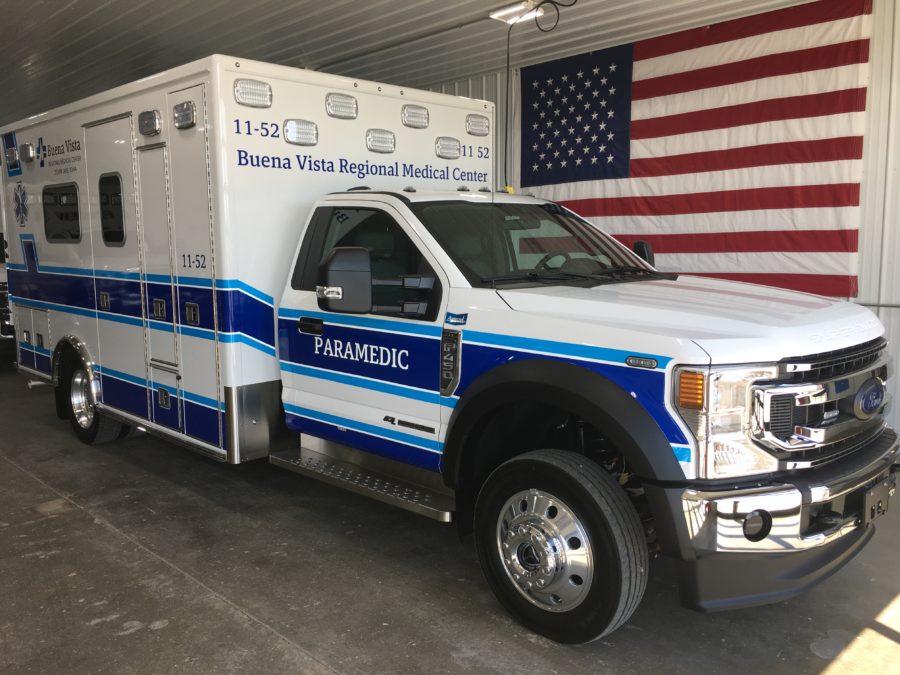 2021 Ford F450 Heavy Duty 4x4 Ambulance delivered to Buena Vista Regional Medical Center in Storm Lake, IA