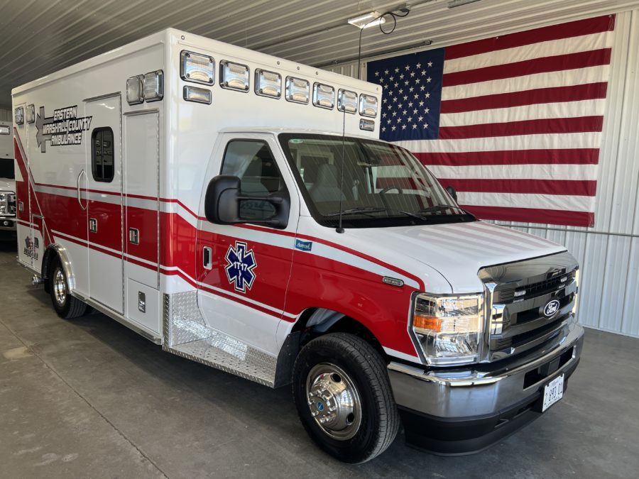 2026 Ford E450 Type 3 Ambulance delivered to Eastern Marshall County EMS in Wenona, IL