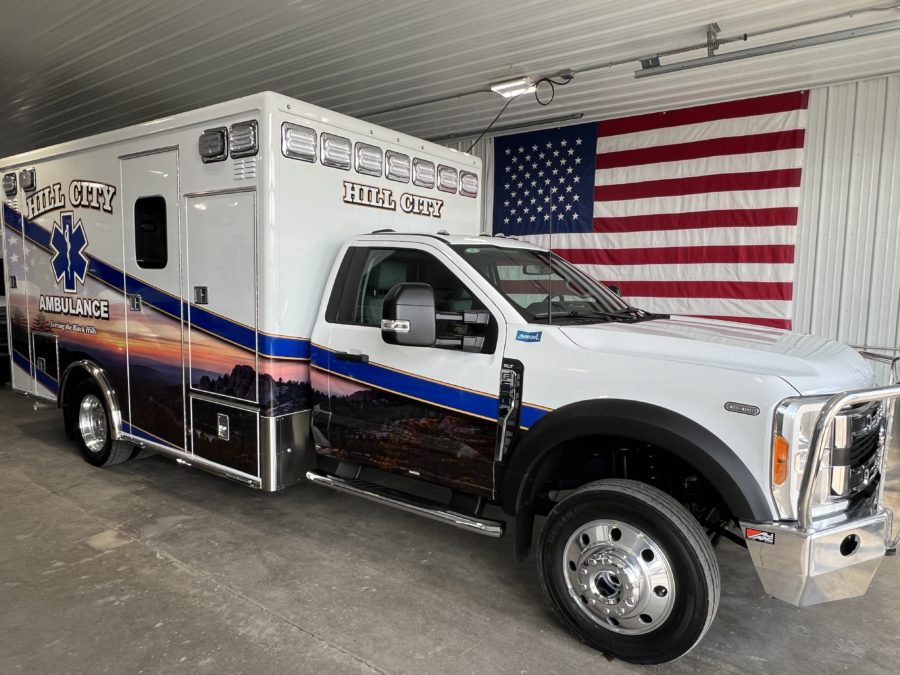 Ford F550 Heavy Duty 4x4 Ambulance delivered to Hill City Ambulance in Hill City, SD