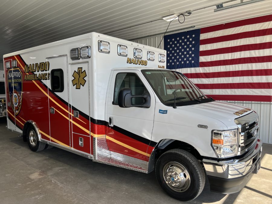 Ford E450 Type 3 Ambulance delivered to Nauvoo Fire Protection District in Nauvoo, IL