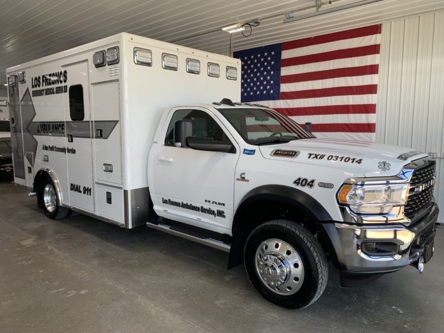 2022 Ram 4500 Heavy Duty 4x4 Ambulance delivered to Los Fresnos EMS in Los Fresnos, TX