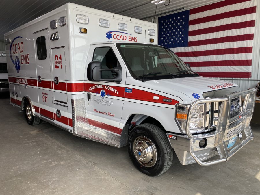 2024 Ford E450 Type 3 Ambulance delivered to Caldwell County Ambulance District in Kingston, MO