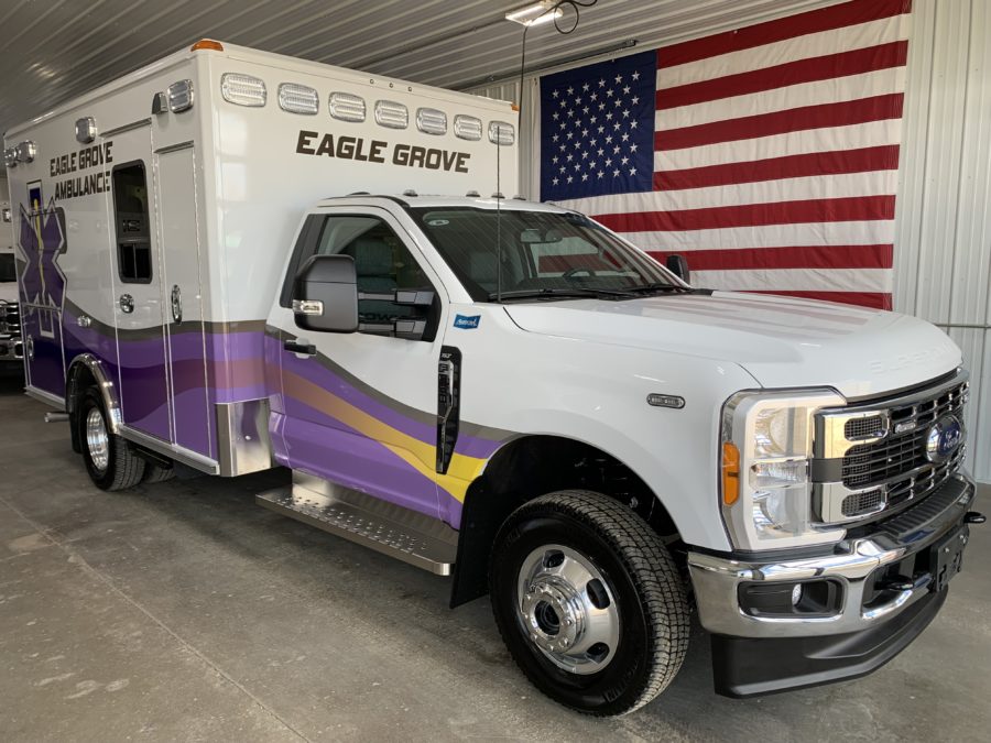 2023 Ford F350 Heavy Duty 4x4 Ambulance delivered to Eagle Grove Ambulance in Eagle Grove, IA