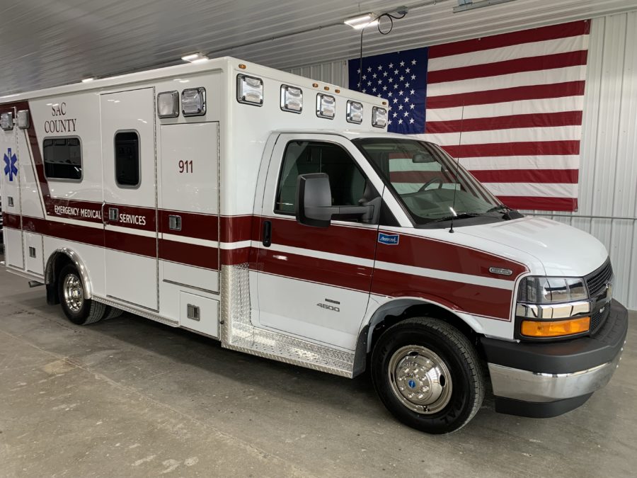 2022 Chevrolet 4500 Type 3 Ambulance delivered to Sac County Ambulance in Sac City, IA