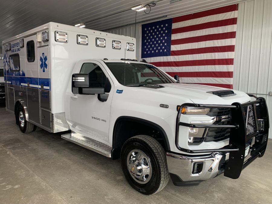 2024 Chevrolet K3500 Type 1 4x4 Ambulance delivered to Southern Park County FPD in Guffey, CO