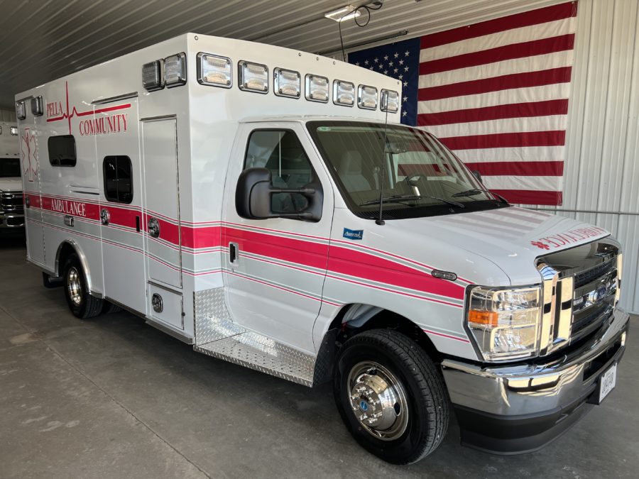 2024 Ford E450 Type 3 Ambulance delivered to Pella Community Ambulance in Pella, IA