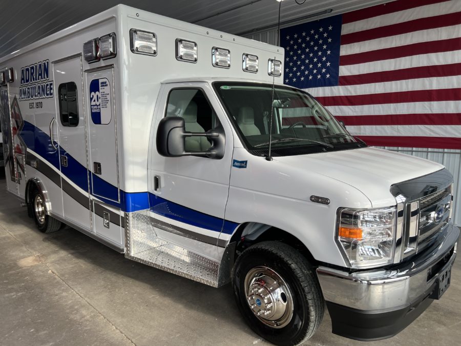 2024 Ford E450 Type 3 Ambulance delivered to Adrian Ambulance in Adrian, MN