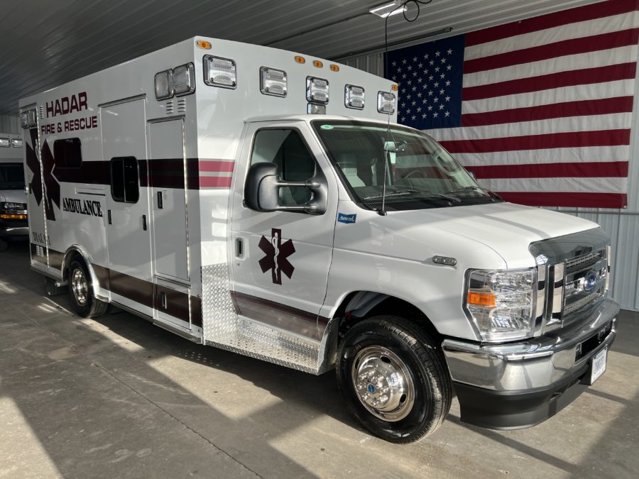 2024 Ford E450 Type 3 Ambulance delivered to Hadar Fire & Rescue in Hadar, NE