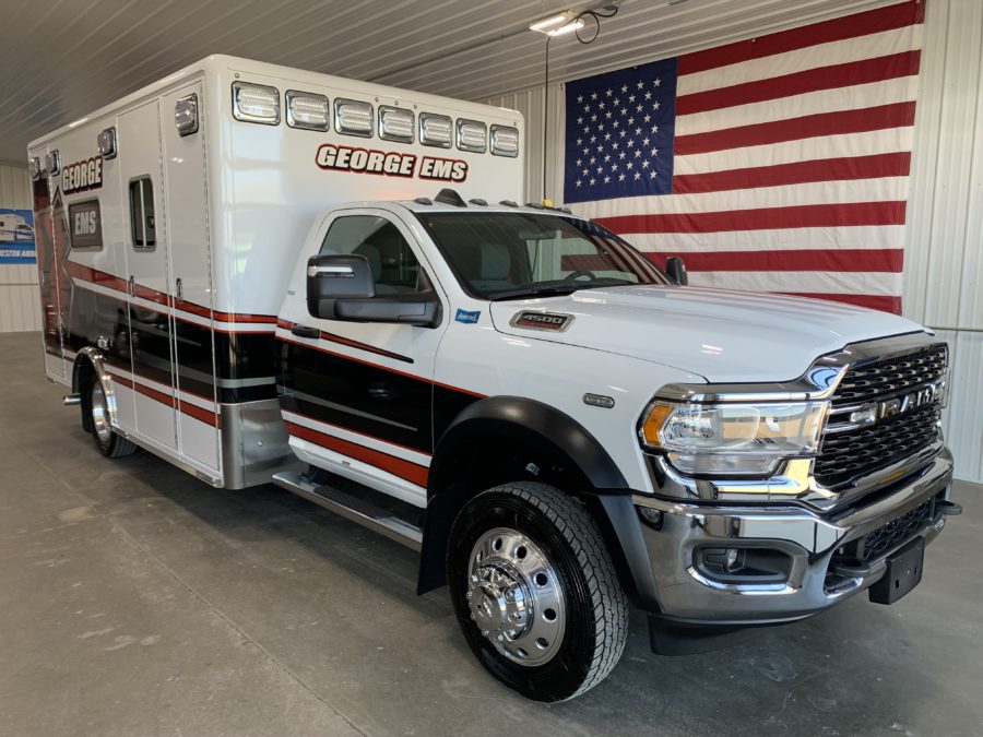 2023 Ram 4500 Heavy Duty 4x4 Ambulance delivered to George EMS Service in George, IA