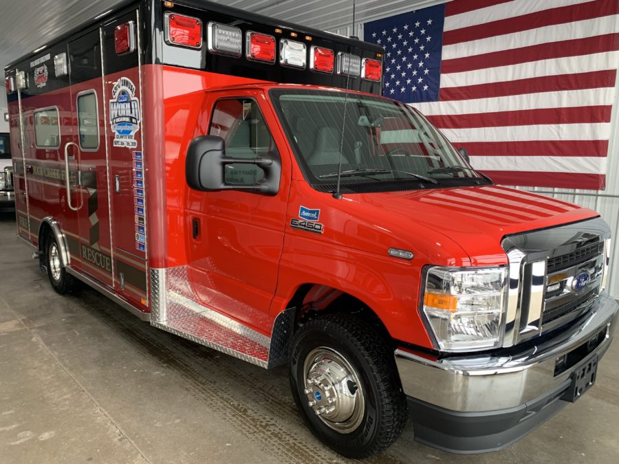 2023 Ford E450 Type 3 Ambulance delivered to Buck Creek Township in Greenfield, IN
