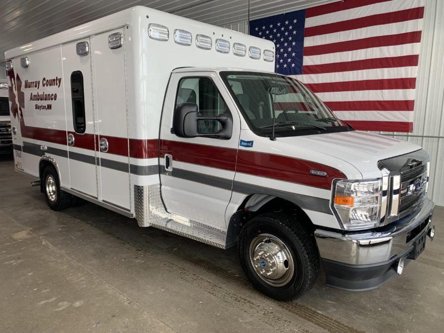 2023 Ford E450 Type 3 Ambulance delivered to Murray County Ambulance in Slayton, MN