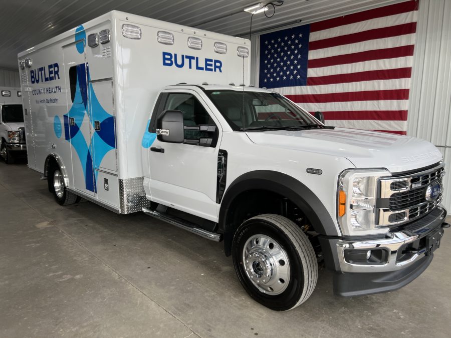 2023 Ford F450 Heavy Duty 4x4 Ambulance delivered to Butler County Health Care Center in David City, NE