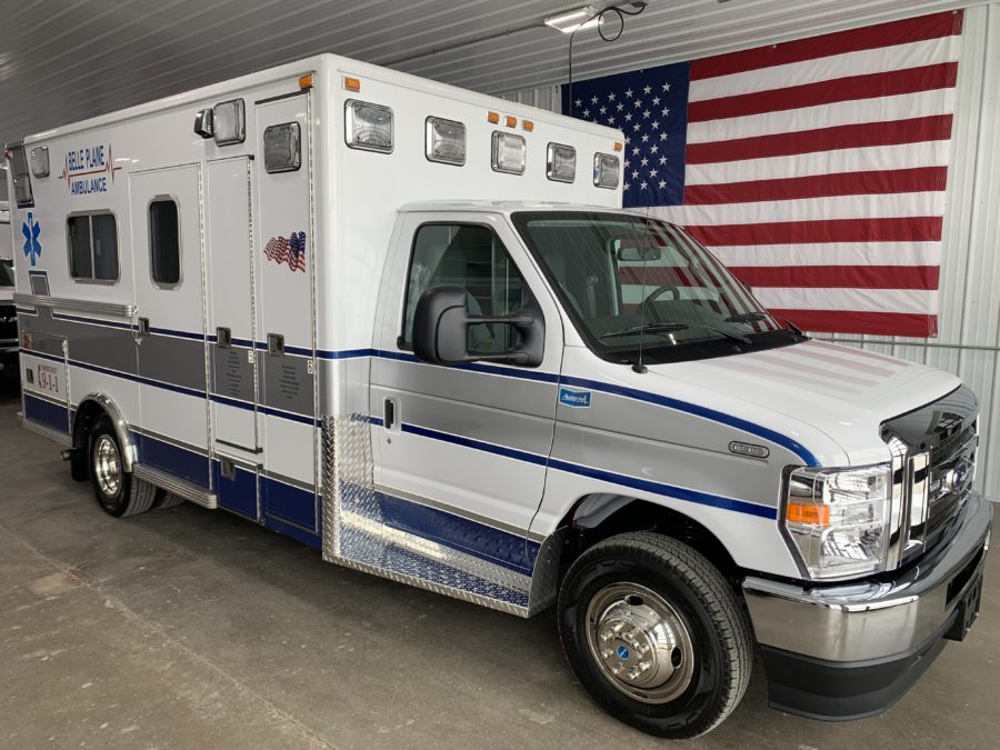 2022 Ford E450 Type 3 Ambulance delivered to Belle Plaine Area Ambulance in Belle Plaine, IA