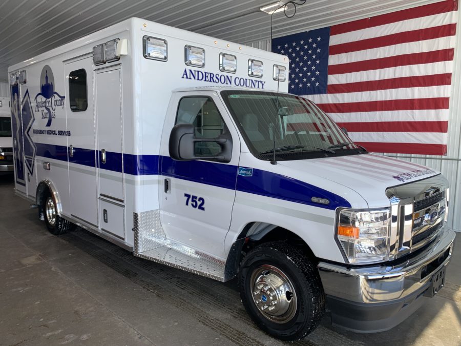 2024 Ford E450 Type 3 Ambulance delivered to Anderson County EMS in Garnett, KS