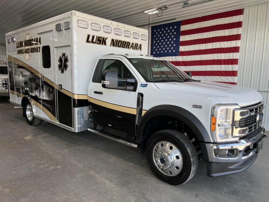 2023 Ford F450 Heavy Duty 4x4 Ambulance delivered to Lusk Ambulance Service in Lusk, WY