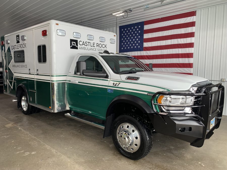 2022 Ram 4500 Heavy Duty 4x4 Ambulance delivered to Castle Rock Ambulance Service in Green River, WY