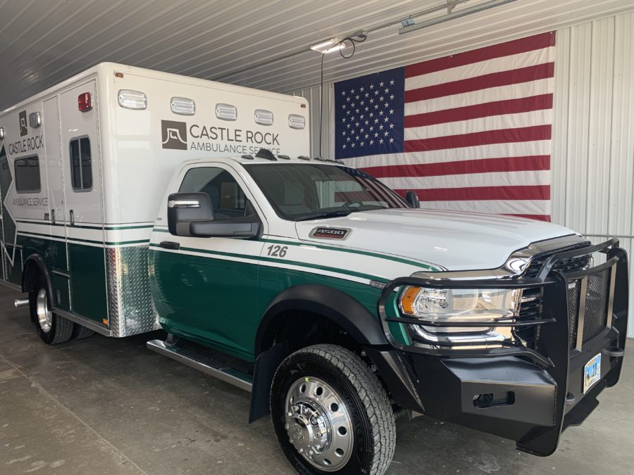 2023 Ram 4500 Heavy Duty 4x4 Ambulance delivered to Castle Rock Ambulance Service in Green River, WY