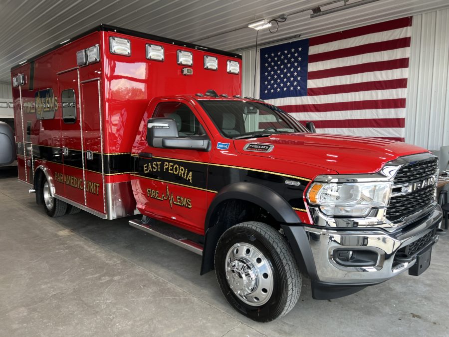 2023 Ram 5500 Heavy Duty 4x4 Ambulance delivered to East Peoria Fire Department in East Peoria, IL