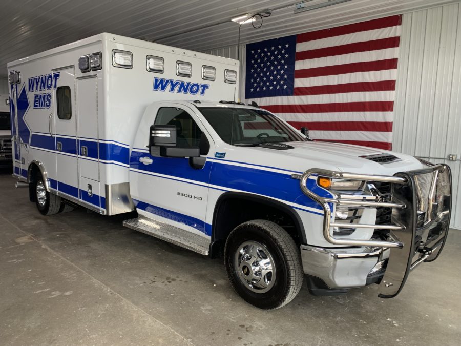 2023 Chevrolet K3500 Type 1 4x4 Ambulance delivered to Wynot Ambulance Service in Wynot, NE