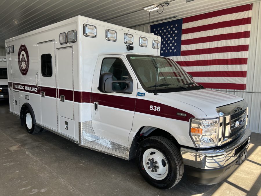 2024 Ford E450 Type 3 Ambulance delivered to Missoula Emergency Services in Missoula, MT
