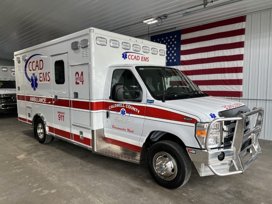 Ford E450 Type 3 Ambulance delivered to Caldwell County Ambulance District in Kingston, MO