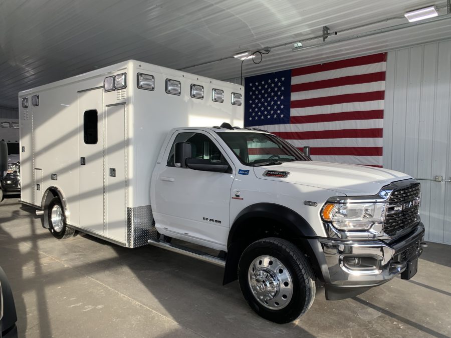 2022 Ram 4500 Type 1 4x4 Ambulance delivered to Knoxville Fire Department in Knoxville, IA