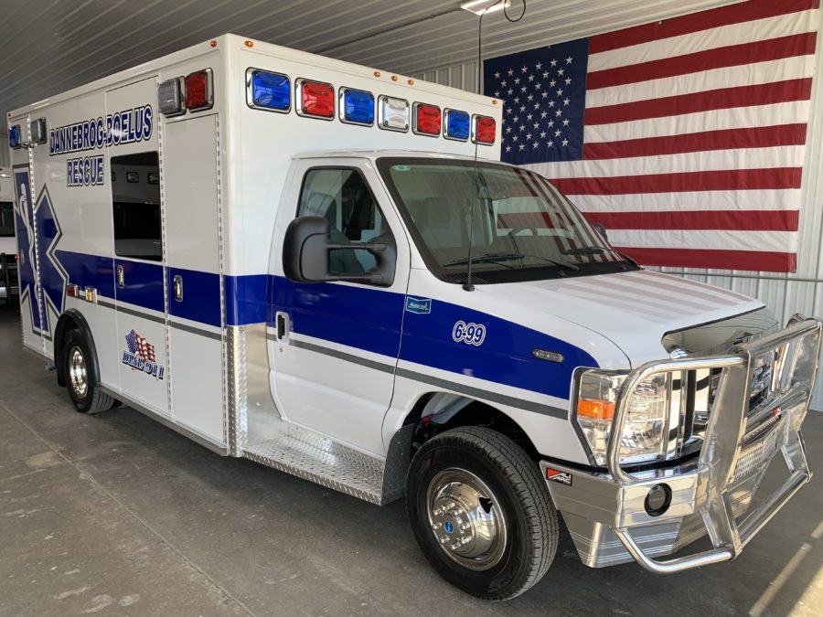 2023 Ford E450 Type 3 Ambulance delivered to Dannebrog-Boelus Rescue Squad in Dannebrog, NE