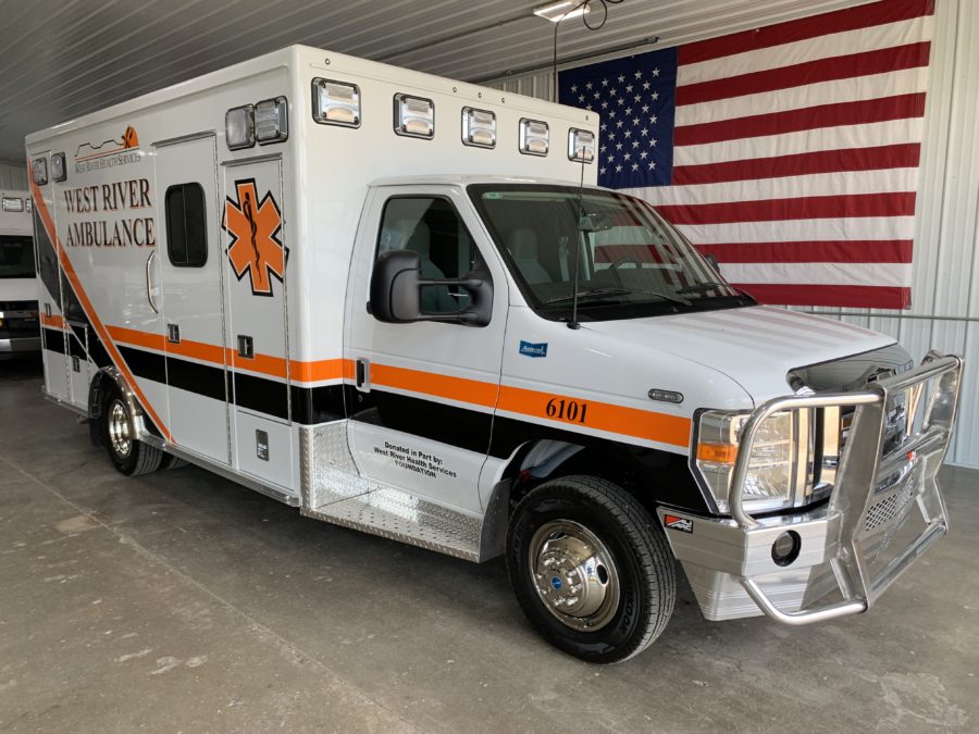 2024 Ford E450 Type 3 Ambulance delivered to West River Ambulance in Hettinger, ND