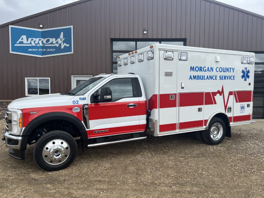 2023 Ford F450 Heavy Duty 4x4 Ambulance delivered to Morgan County Ambulance Service in Fort Morgan, CO