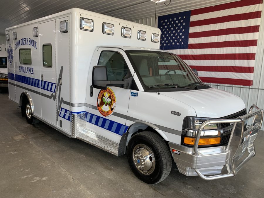 2023 Chevrolet G4500 Type 3 Ambulance delivered to Crow Creek Sioux Ambulance in Fort Thompson, SD
