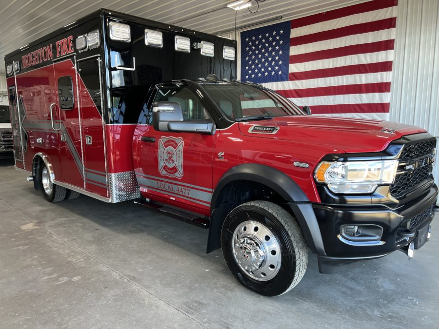 2023 Ram 5500 Heavy Duty 4x4 Ambulance delivered to Brighton Fire Rescue in Brighton, CO