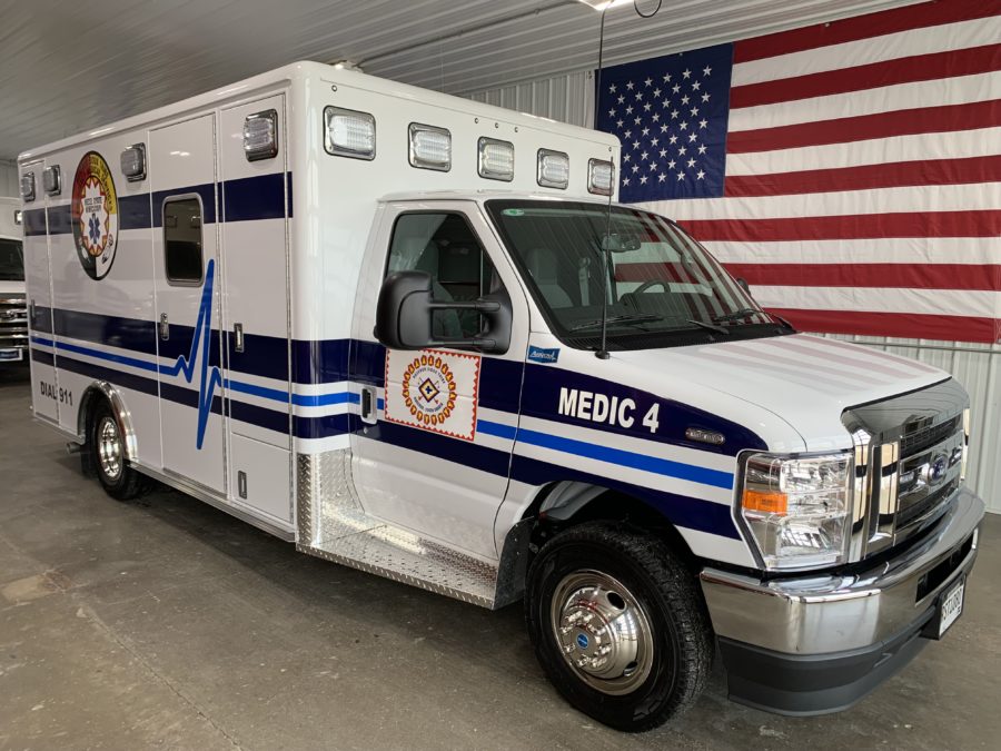 2023 Ford E450 Type 3 Ambulance delivered to Rosebud Sioux Tribe Ambulance Service in Rosebud, SD