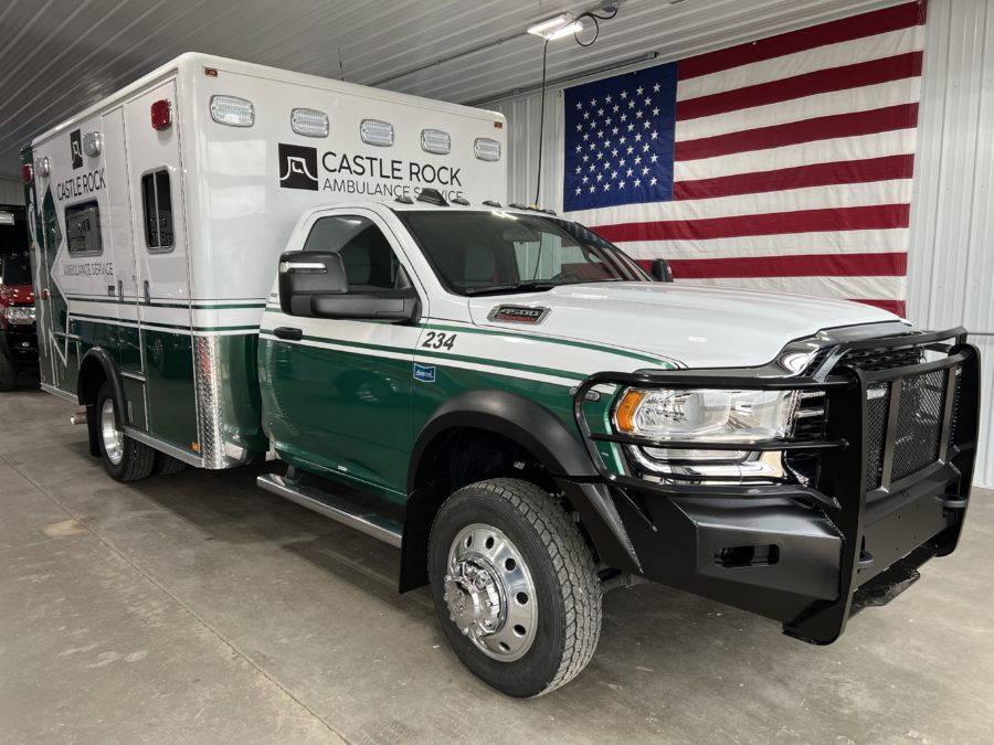 2023 Ram 4500 Heavy Duty 4x4 Ambulance delivered to Castle Rock Ambulance Service in Green River, WY