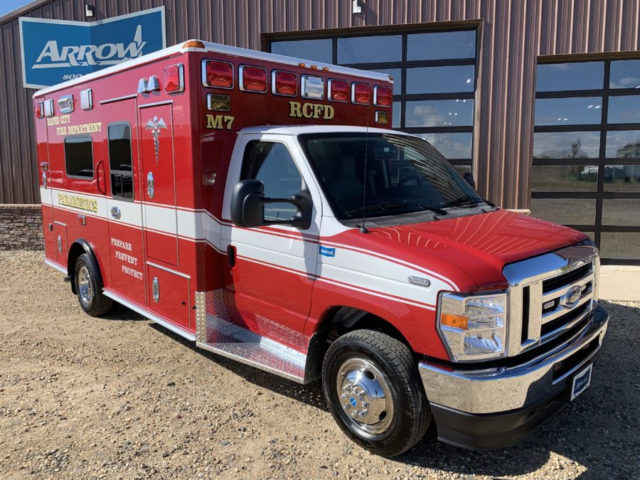 2022 Ford E450 Type 3 Ambulance delivered to Rapid City Fire in Rapid City, SD
