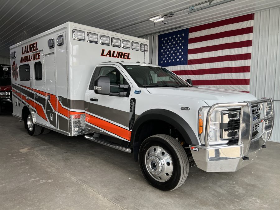 2023 Ford F450 Heavy Duty 4x4 Ambulance delivered to Laurel Ambulance in Laurel, NE