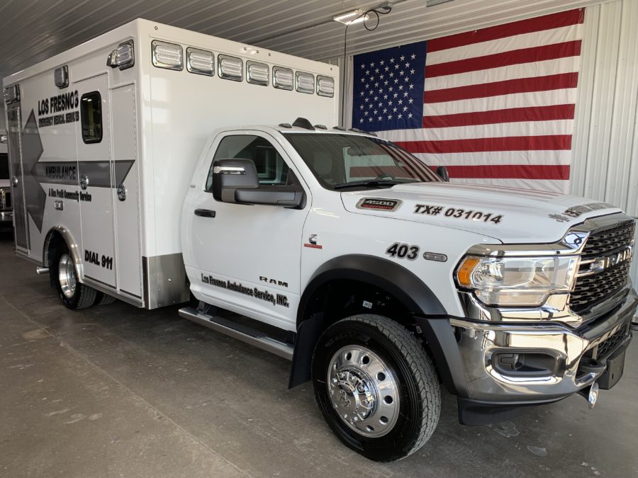 2023 Ram 4500 Heavy Duty 4x4 Ambulance delivered to Los Fresnos EMS in Los Fresnos, TX