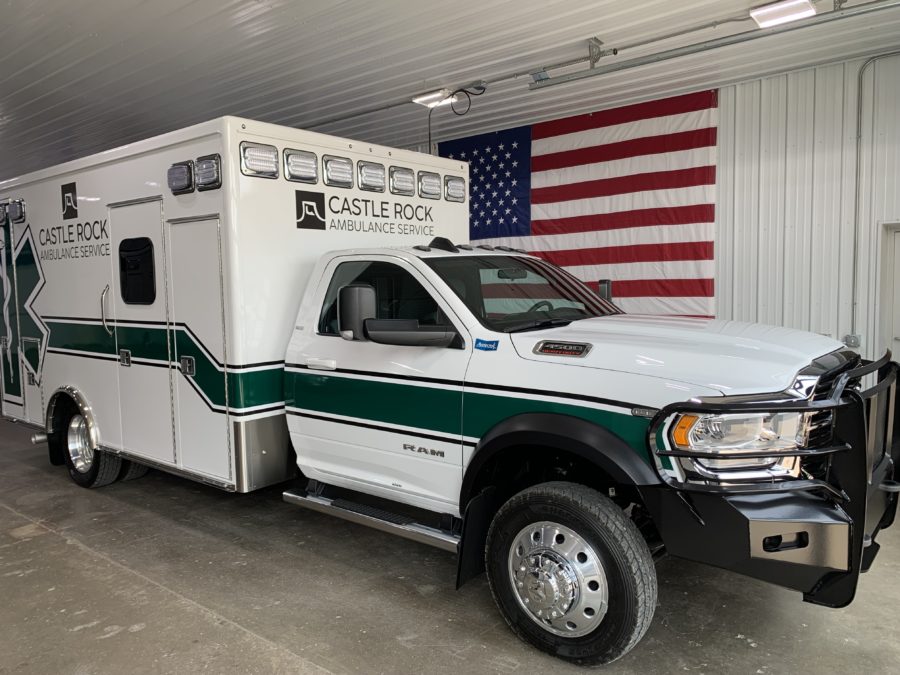 2021 Ram 4500 Heavy Duty 4x4 Ambulance delivered to Castle Rock Ambulance Service in Green River, WY