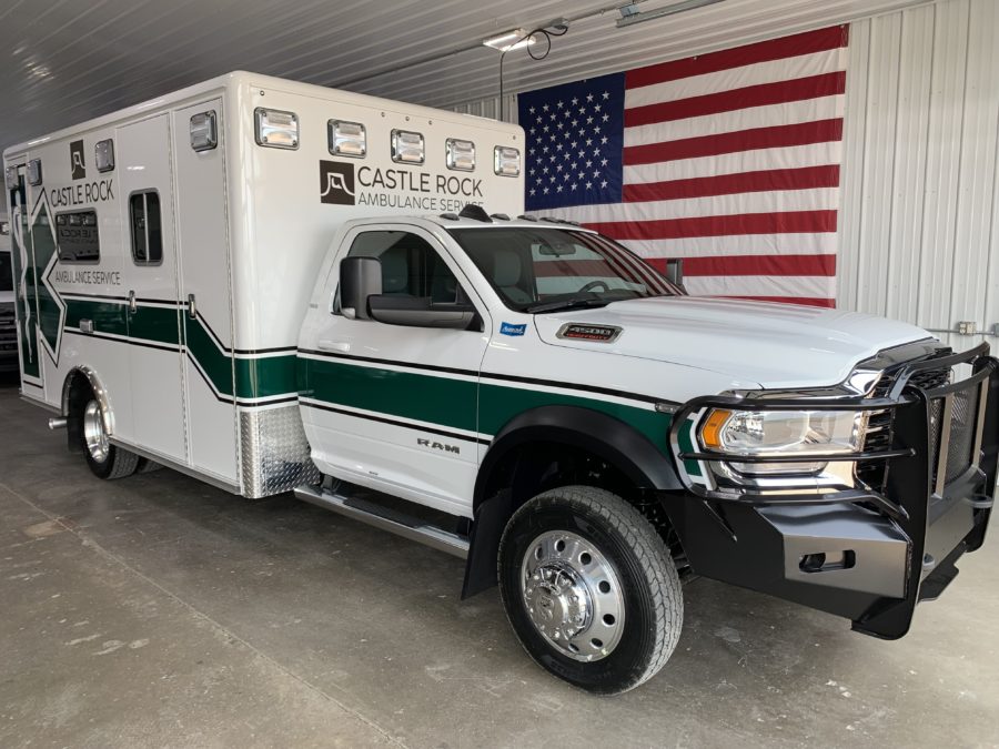 2022 Ram 4500 Heavy Duty 4x4 Ambulance delivered to Castle Rock Ambulance Service in Green River, WY