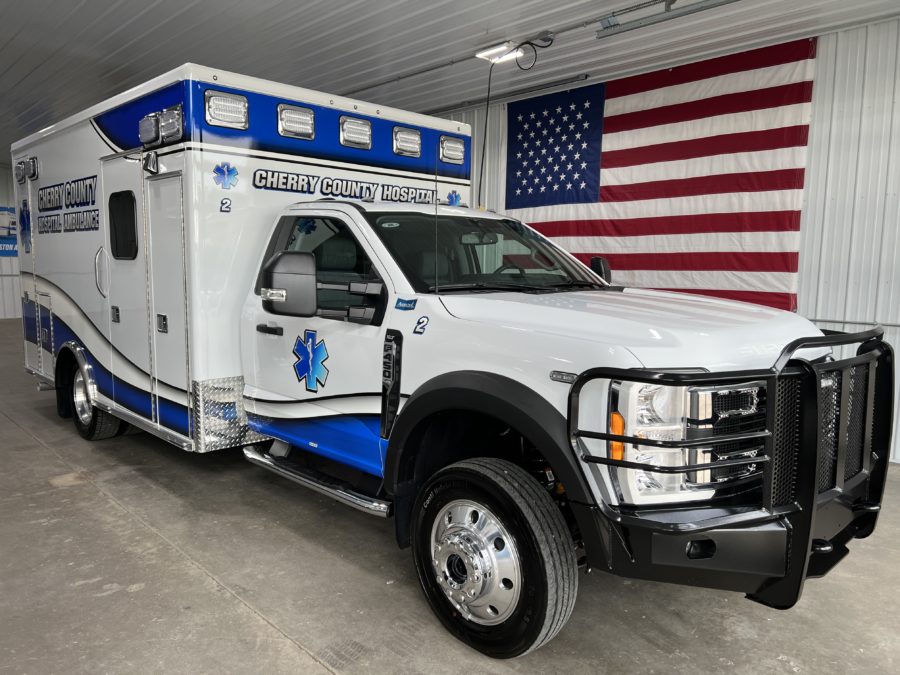 2023 Ford F450 Heavy Duty 4x4 Ambulance delivered to Cherry County Hospital in Valentine, NE