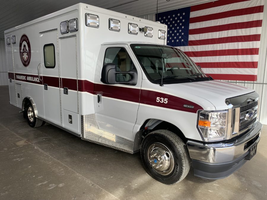 2023 Ford E450 Type 3 Ambulance delivered to Missoula Emergency Services in Missoula, MT