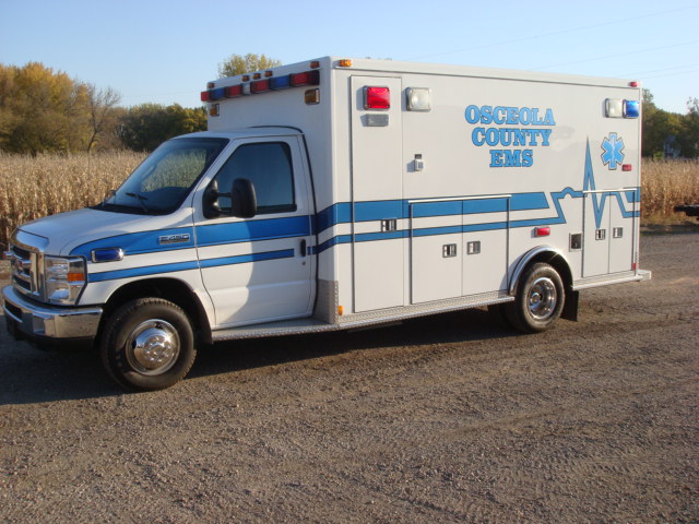 2010 Ford E450 Type 3 Ambulance delivered to Osceola County EMS in Sibley, IA
